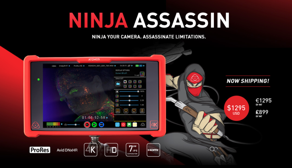 Atomos Ninja Assassin 4K HDMI Recorder and 7" Monitor